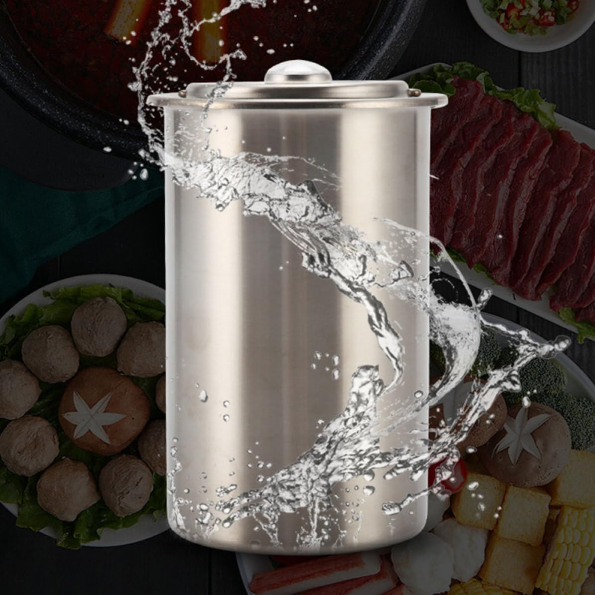 Prensa de Carne de Jamón de Acero Inoxidable Termómetro