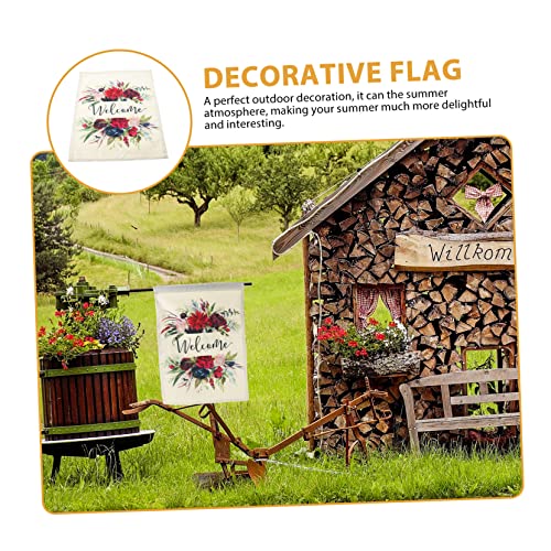 Drapeaux de Jardin Fleur en Polyester : Décoration Extérieure Anti-Décoloration - 5