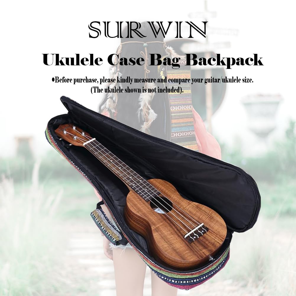 Custodia Per Ukulele Soprano - Imbottita, Cinghie Regolabili, 23 Pollici, Rosso - Foto 10