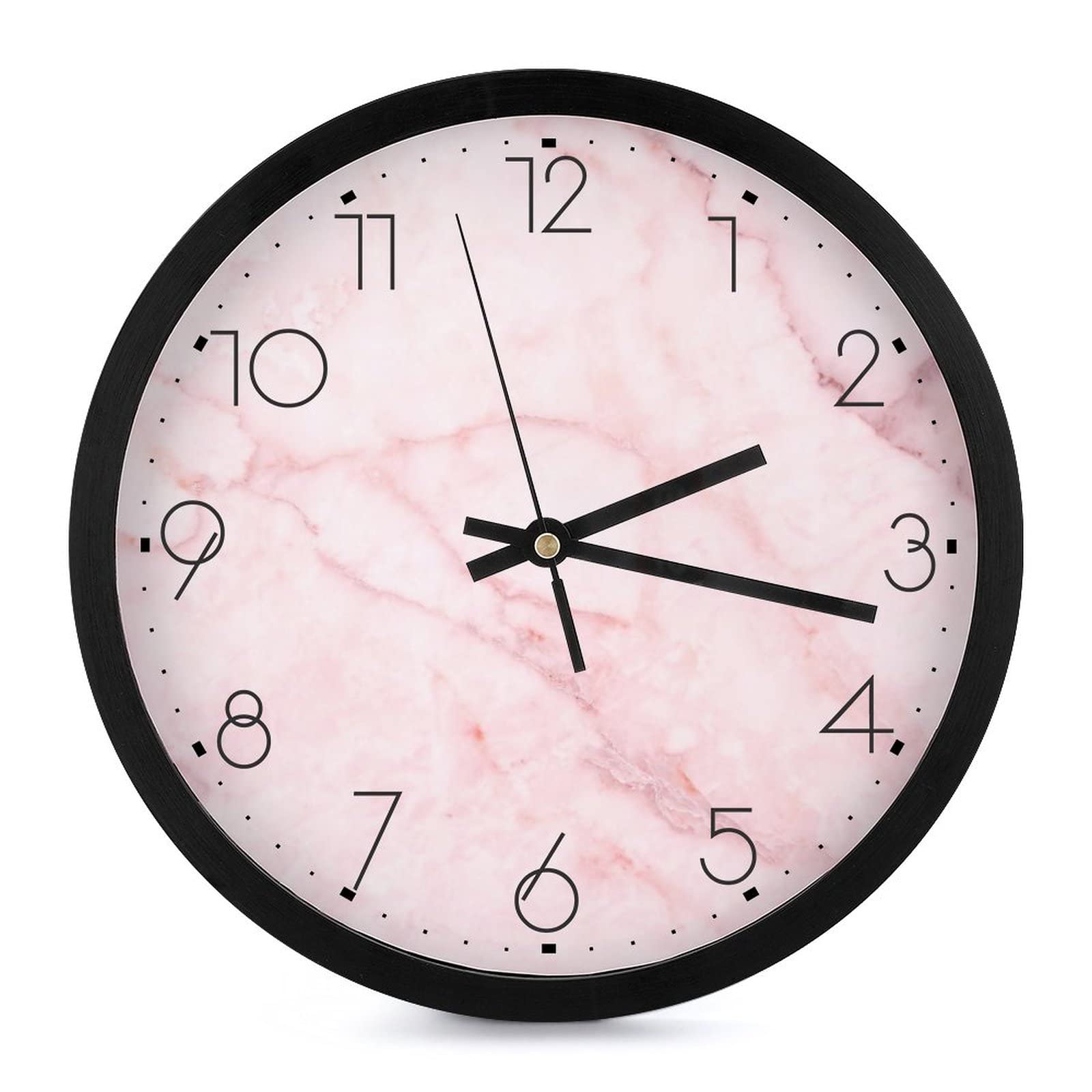 Horloge murale rose effet marbre pour décorer votre salon ou chambre
