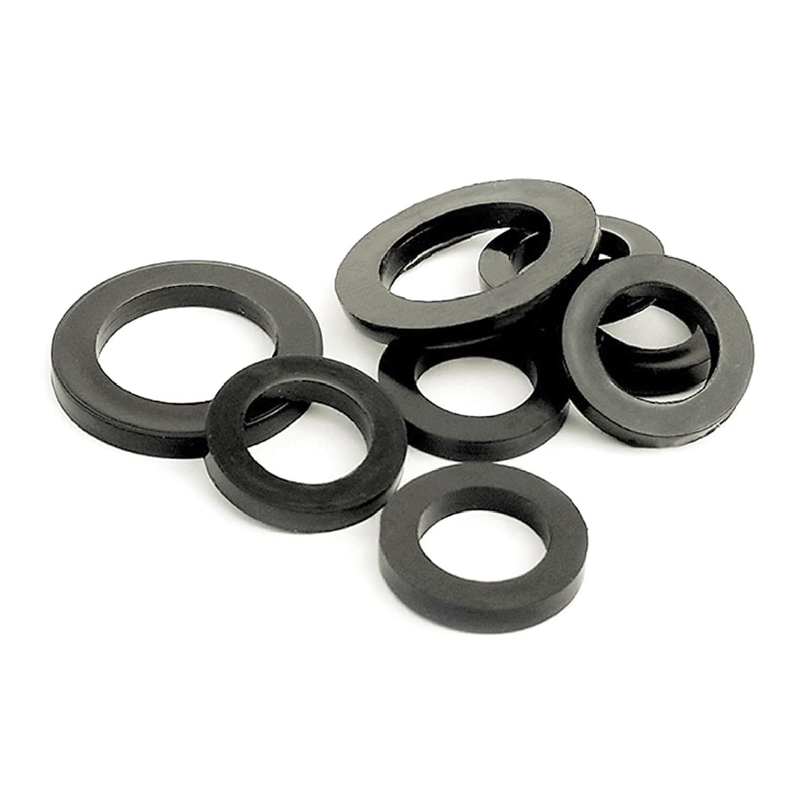 Assortiment de kits de joints toriques en caoutchouc M2 M2.5 M3 M4 M5 M6 M8 M10 M12 M14 M16 M18 M20 M25 M32 Rondelle plate en caoutchouc noir Entretoise de plan Joints d'isolation Bague d'étanchéité O