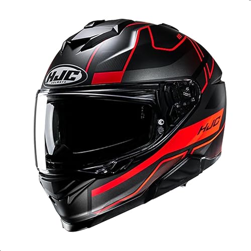 HJC i71 Iroix Casco de motocicleta de cara completa con escudo de pinlock HJ-38, aprobado por DOT (MC1SF, L)