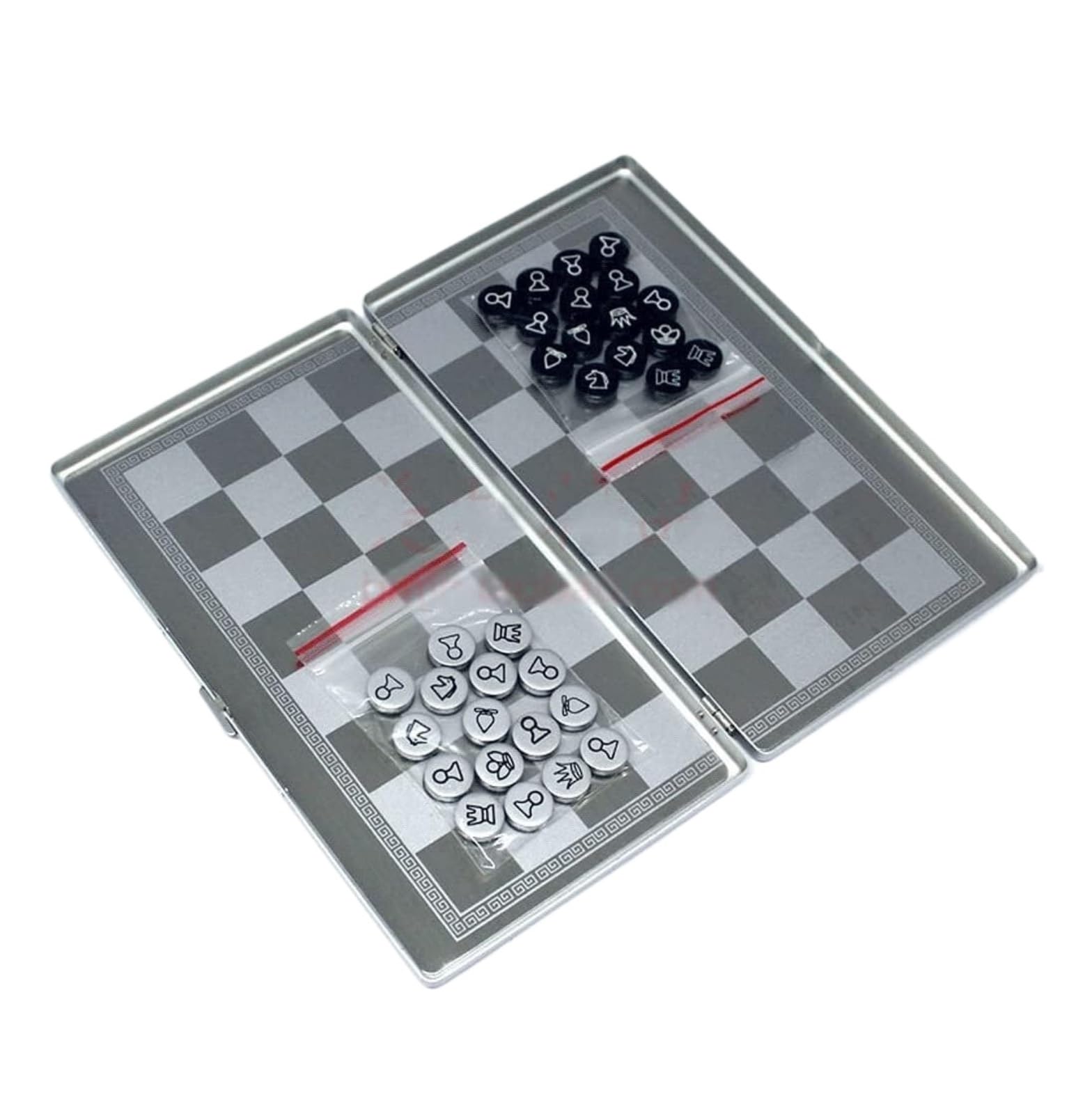 Szachy Szachy Magnetyczne Metalowe Szachy Aluminiowa Szachownica Ze Stali Nierdzewnej Składana Przenośna Kieszonkowa Szachownica Chess Jeu