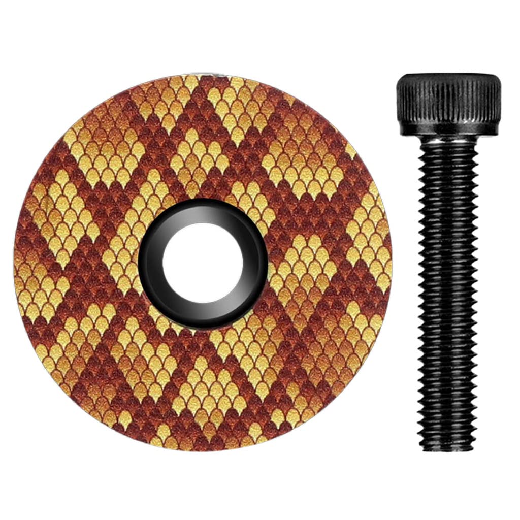 Hisocute Aluminum Alloy Bicycle Headset Top Cover Front Fork Stem Top Caps Bowl Bike Stem Cover with Screws Stem Cover Stem Cap, Type B