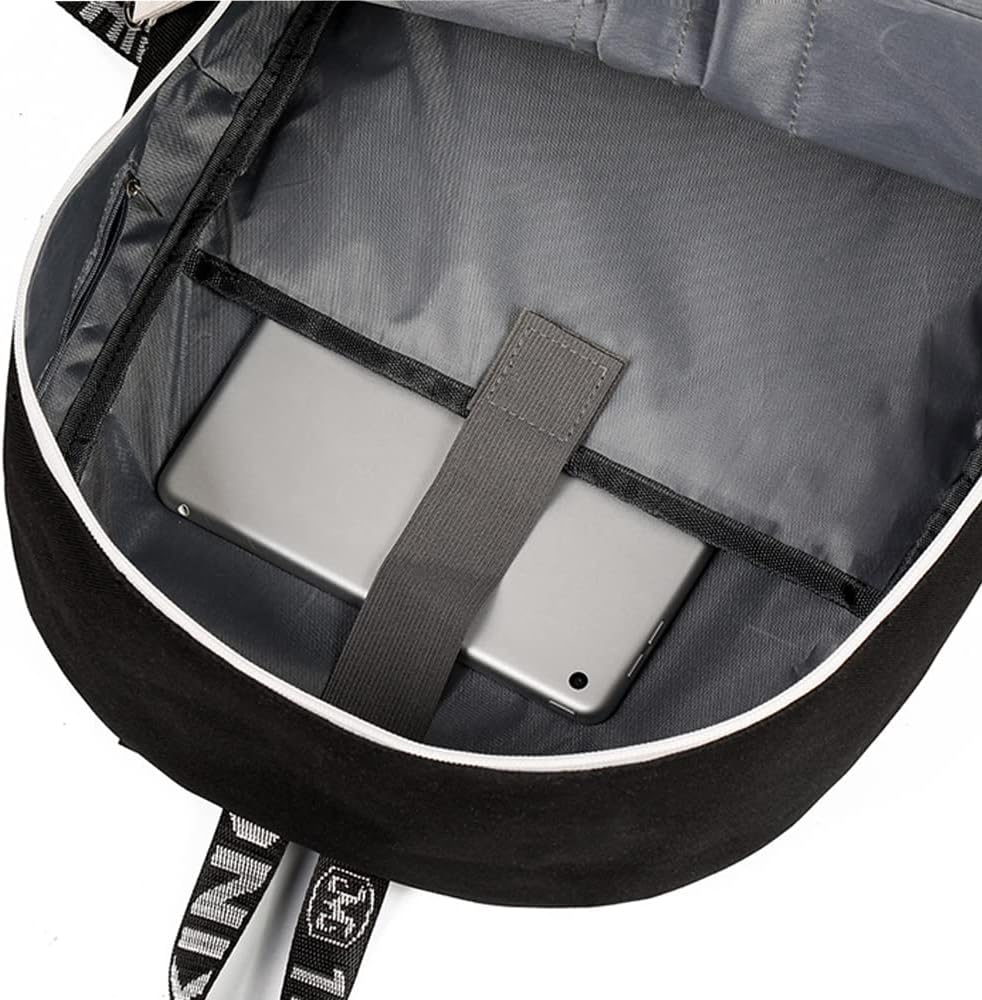 TV Backpack Student Men and Women USB Charging School Bag Computer Bag Backpack (Black 3)