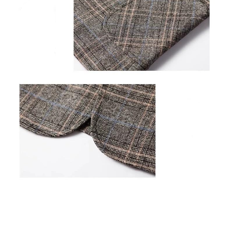 Men's Casual Plaid Blazer Spring Lightweight Sport Coat Two Button Suit Jacket for Middle Aged Dad3