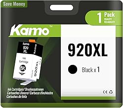 kamo 920 XL (1x Schwarz) Multipack Druckerpatronen Kompatibel mit HP 920 920XL - für Officejet 6000 6500 6500A 7000 7500A