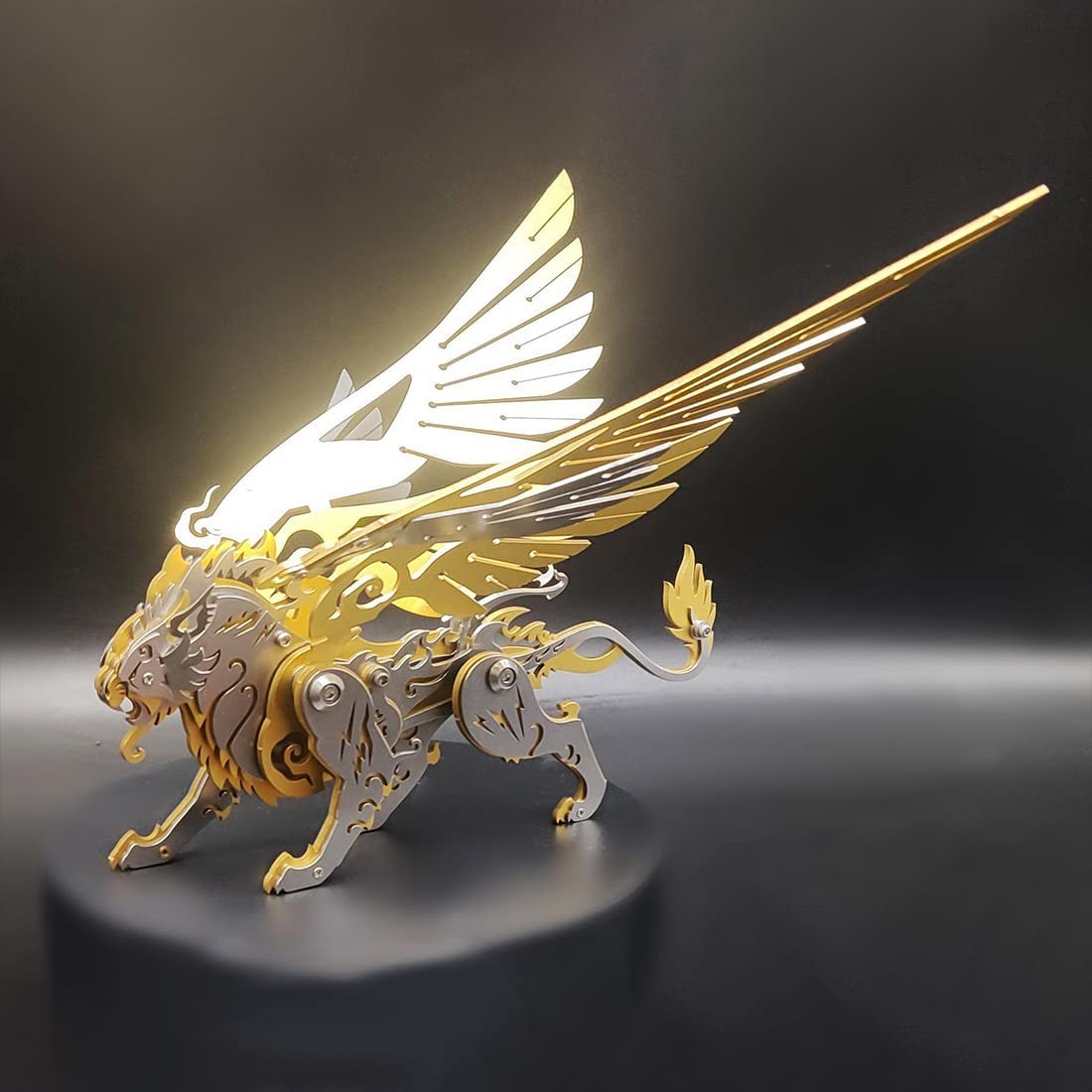 Metalkitor Metalowe puzzle 3D, latający tygrys ze skrzydłami, zestaw modeli - mechaniczna metalowa układanka, DIY, zabawka, ozdoba, rzemiosło montażowe, łamigłówka - idealna dla dzieci i dorosłych