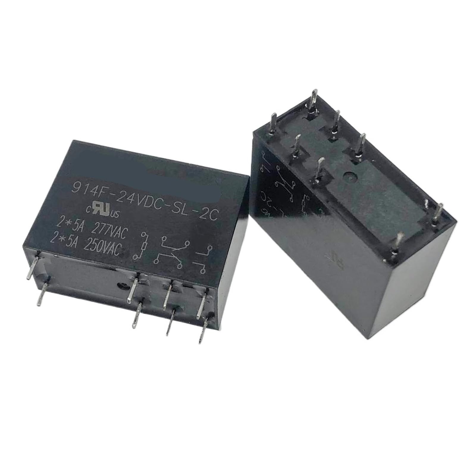 Relais 8 broches 914F-12VDC-SL-2C à haute sensibilité de commutation