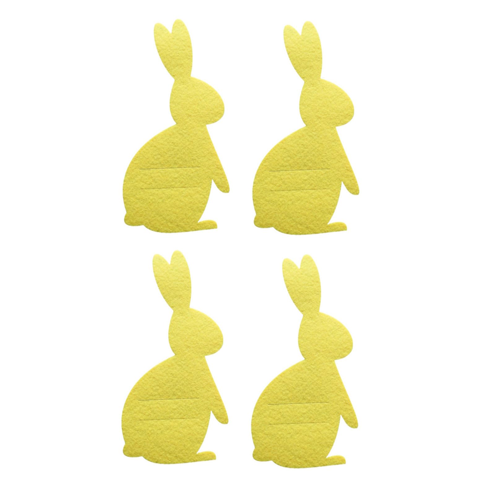 Tsophreniq Of 4 Easters Themed Cutlery Pouches Easters Rabbits Cutlery Holders Cloth Flatware Bags for Holiday Celebrations Festival Utensil Sleeve