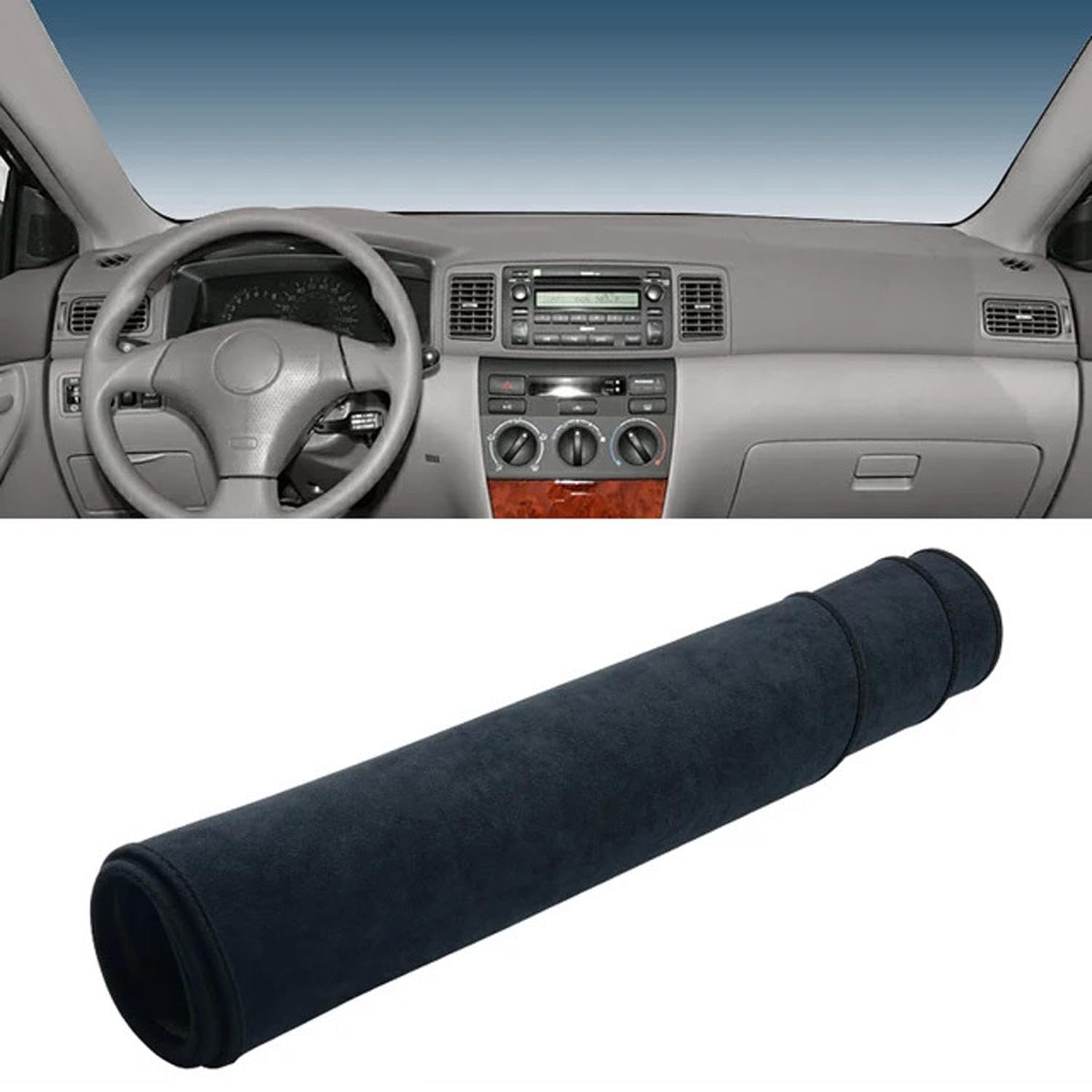 Cubierta para salpicadero de Coche, Alfombras Protectoras de Parasol de Franela, para Toyota Corolla E120 E130 2002 2003 2004-2007