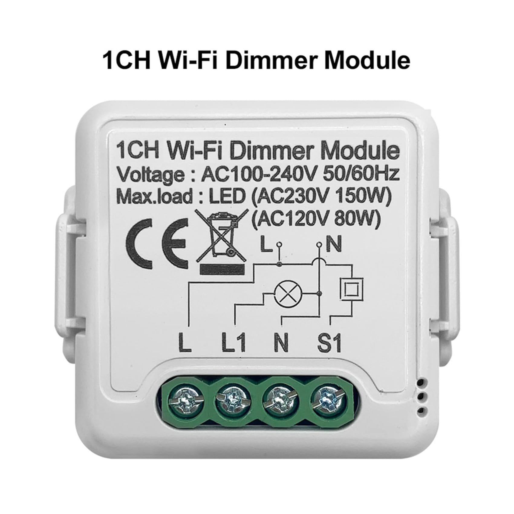 2X Tuya Wifi Smart Dimmer Switch Modulo 10A Supporto Controllo un 2 Vie 1 Gang Compatibile per Home Smart Life App