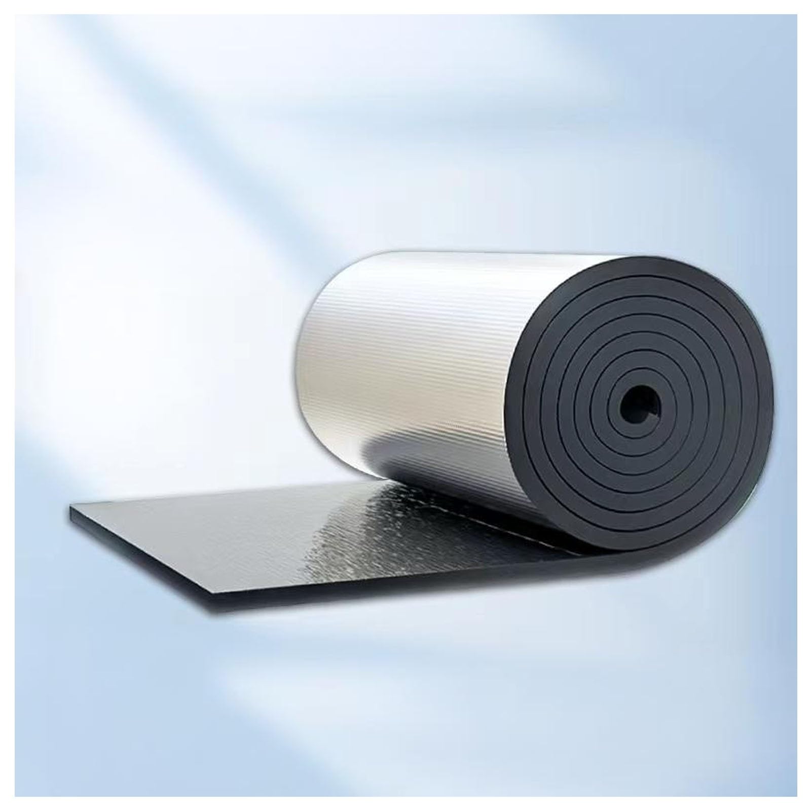Reflective Insulation Roll - Premium Foam Core Radiant Barrier for Energy Conservation -Commercial Grade Soundproofing Thermal Shield for Indoor and Outdoor(15MM(THK),1*6m/3.2*19.7ft)