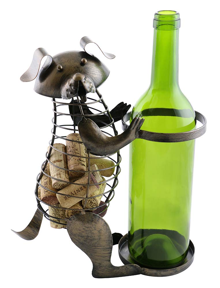 GIFTS PLAZA (D) Wine Bottle Holder, Dog Cork and Bottle Holder, Bar Counter Decoration
