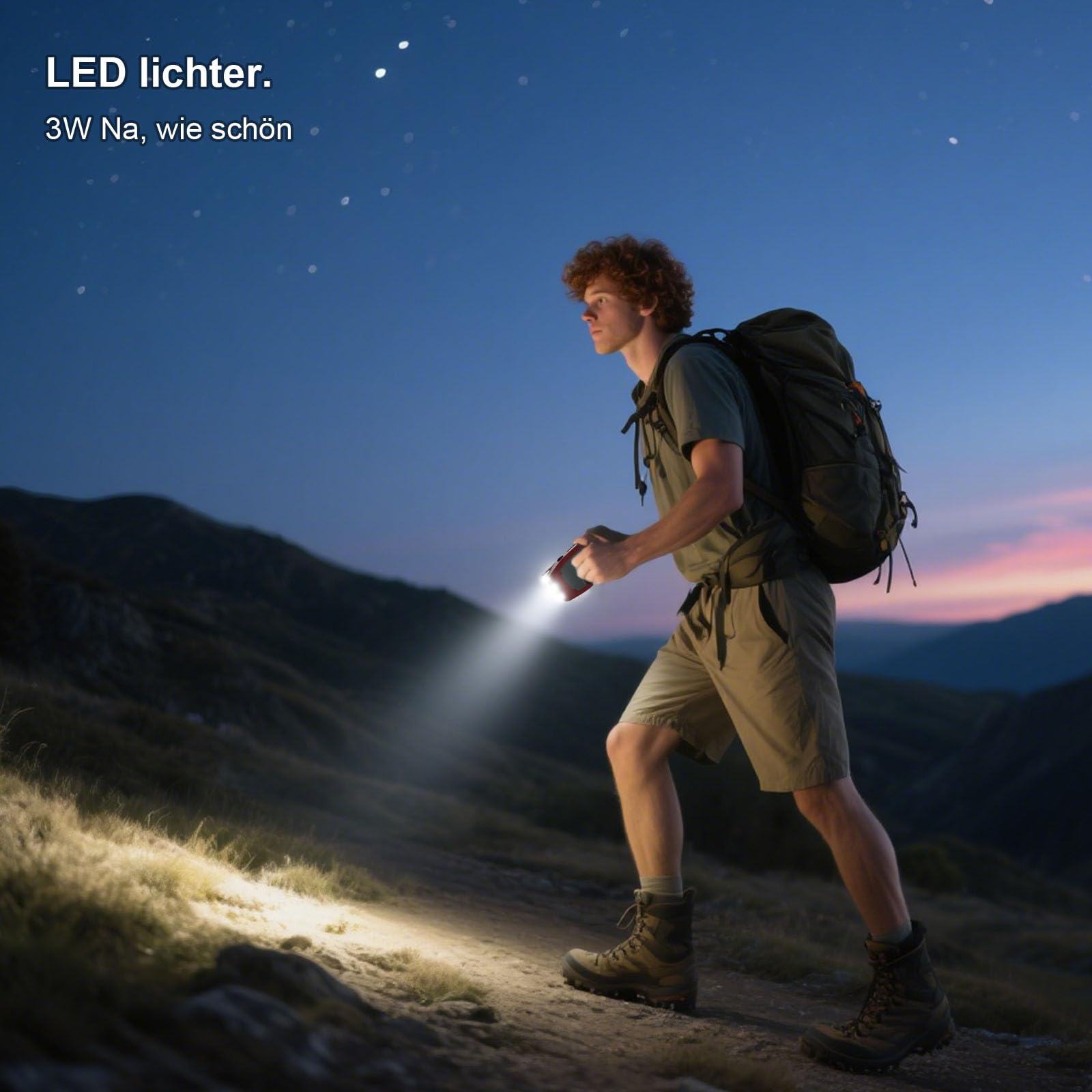 Radio Solaire d’Urgence, Radio à Manivelle Auto-alimentée avec Batterie Rechargeable 2000mAh, AM/FM Radio Solaire avec Lampe de Poche LED, Alarme SOS pour Camping Randonnée Survie, Rouge