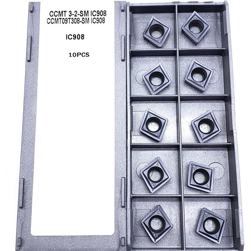 10 piezas CCMT09T Carburo insertos para torno CNC miniatura 5