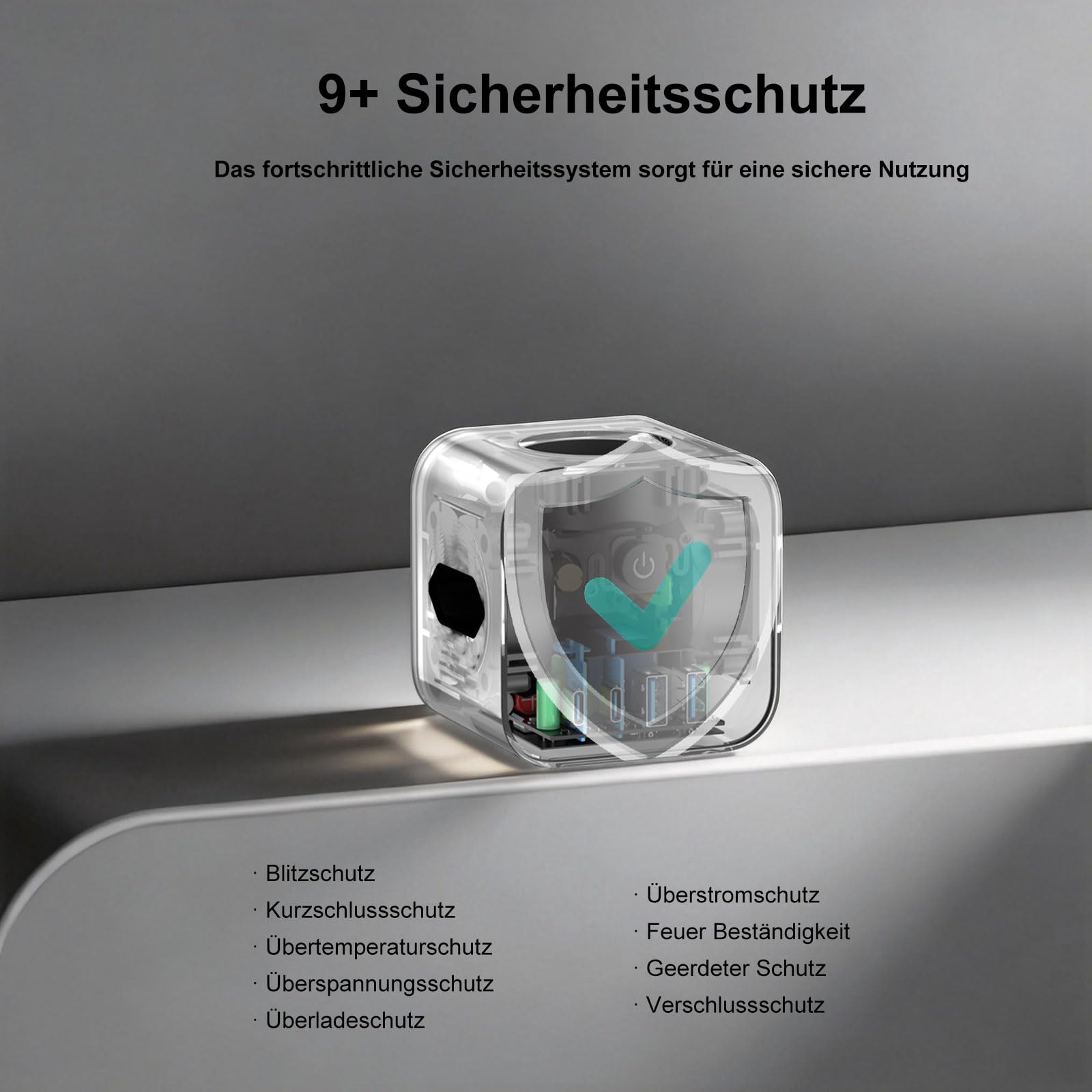 VEFVE Steckdosenwürfel ohne Kabel mit 70W USB C Ladegerät Mehrfachsteckdose