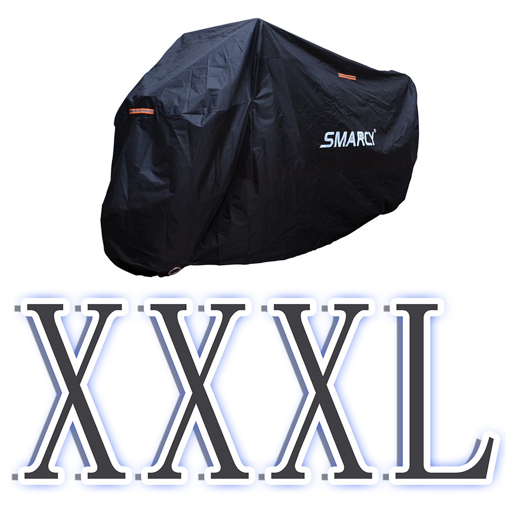 Funda Protector para Moto, Cubierta para Moto/Motocicleta Resistente al Agua a Prueba de UV, Color Negro XXXL