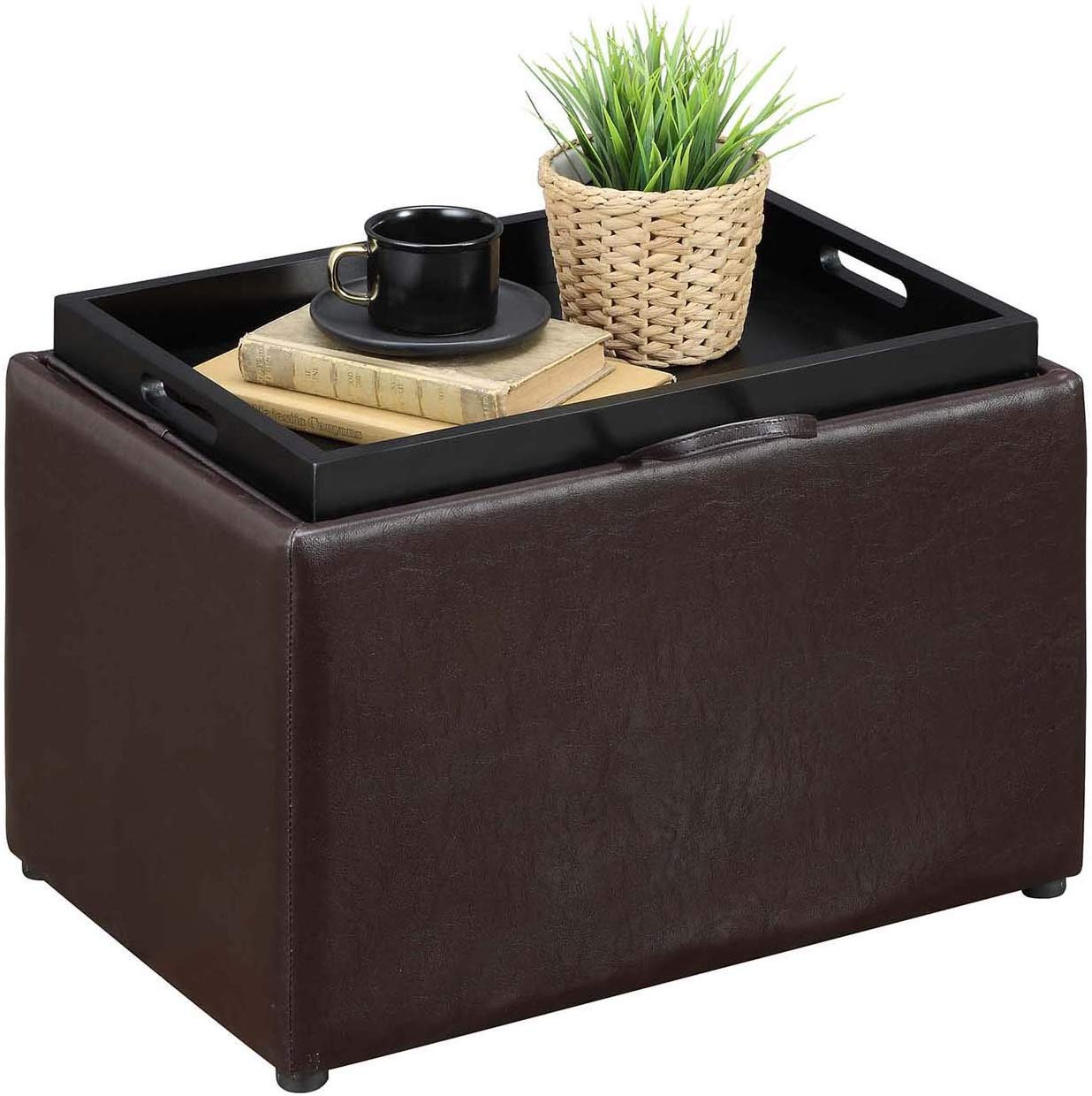 Convenience Concepts Designs4Comfort Accent Storage Ottoman, Espresso