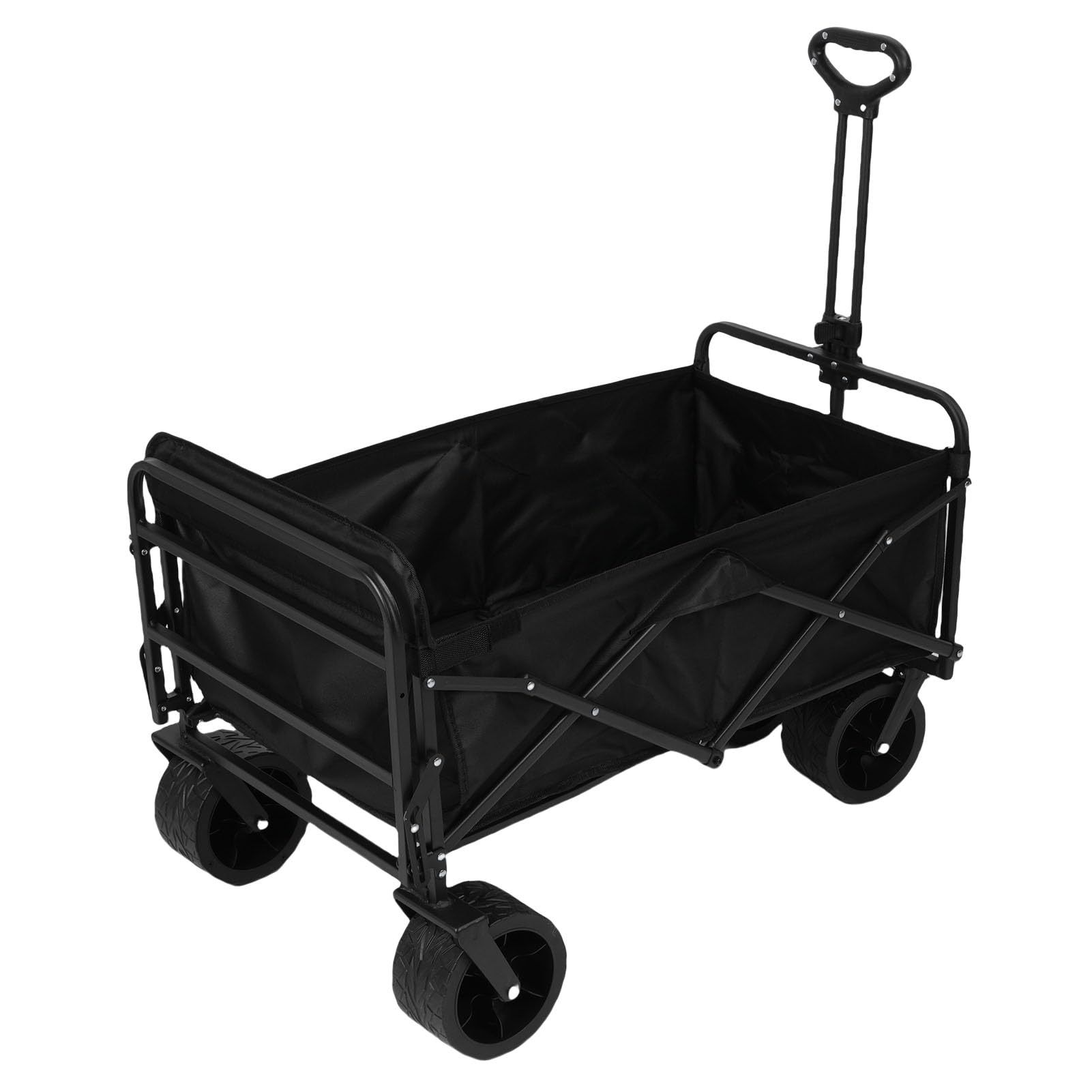 Pongnas Carrello Pieghevole Carro Multiuso con Struttura in Acciaio da 150 Litri con Apertura Posteriore in Tessuto Oxford 600D per Campeggio, Pesca, Giardinaggio, Shopping