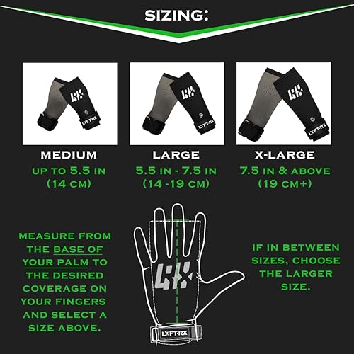 Miniatura 6 de Valiant Grips - Agarres con revestimiento de goma, sin agujeros, para manos y palma sin agujeros, con correa de muñeca resistente, antideslizante,