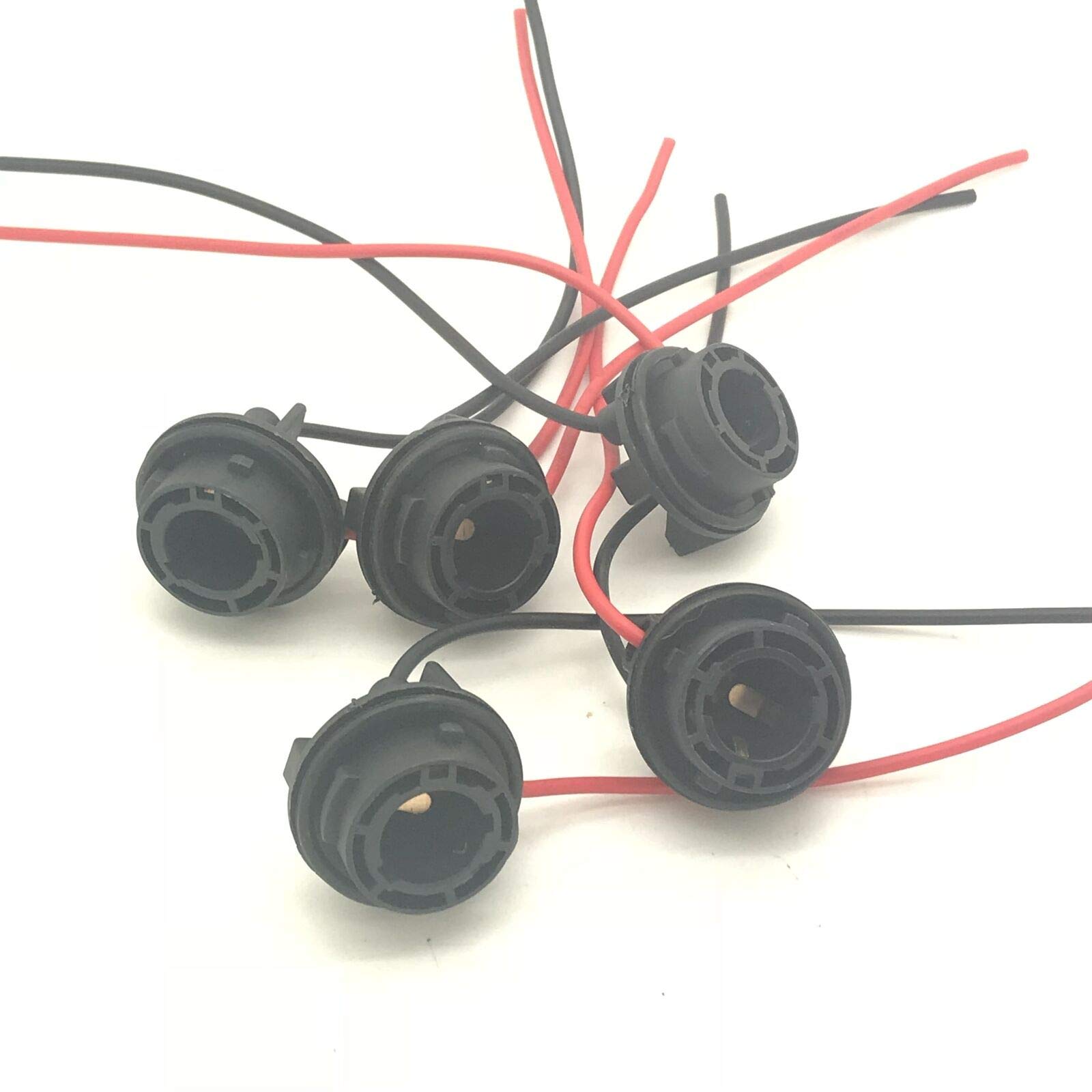 Carmodshop Pre-Wired 581 Py21w Bau15s Bulb Socket Holders Led Repair Indicator - Pack Of 5