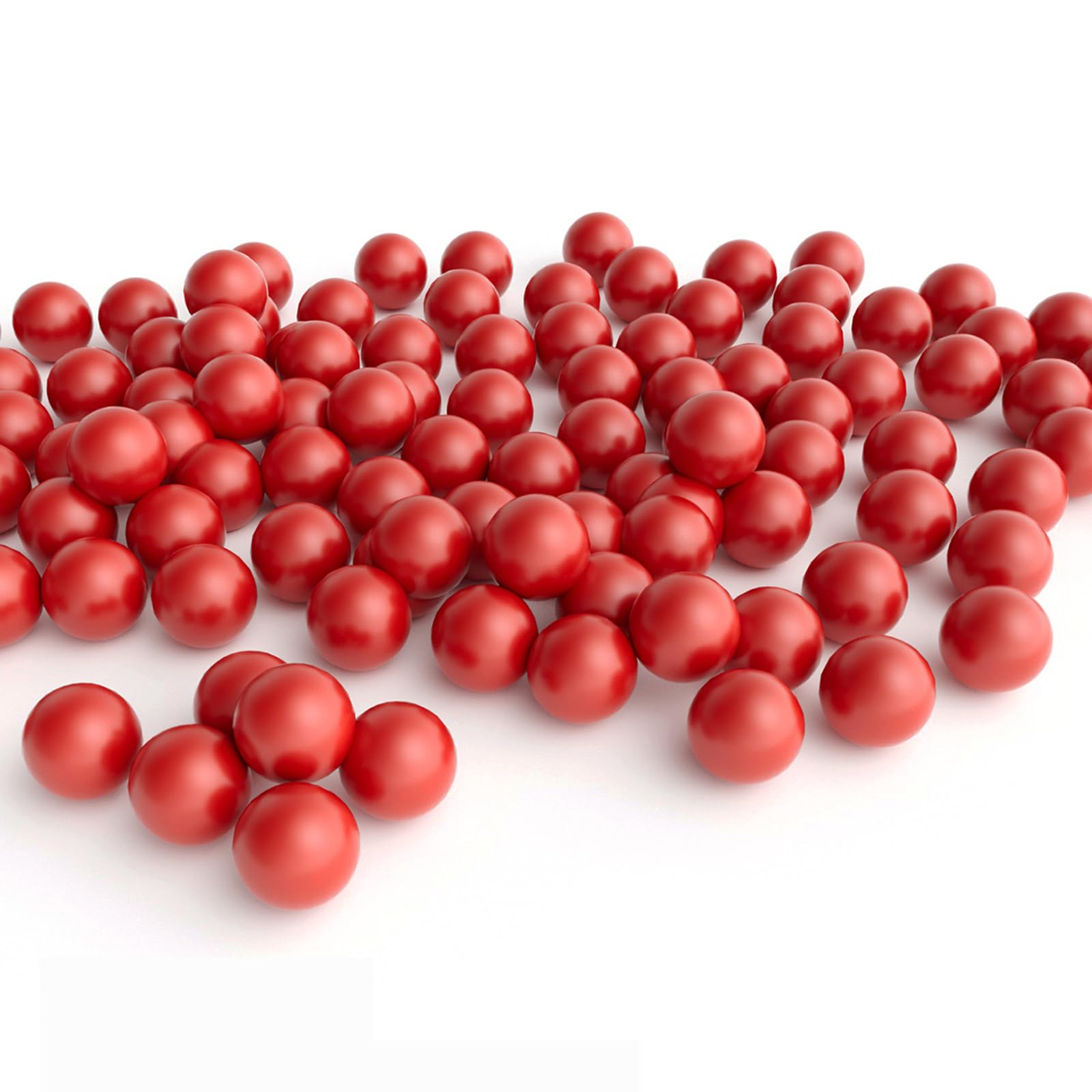 Timbocca 50 Cal Ammo Balls for tr50, Solid Nylon Balls for Umbrex T4E TR50 HDP50 HDR50 Revolver, Reusable Hard Self Defense Plastic Projectiles Fit Training Air Pistol Paintballs Gun - Black (Red)