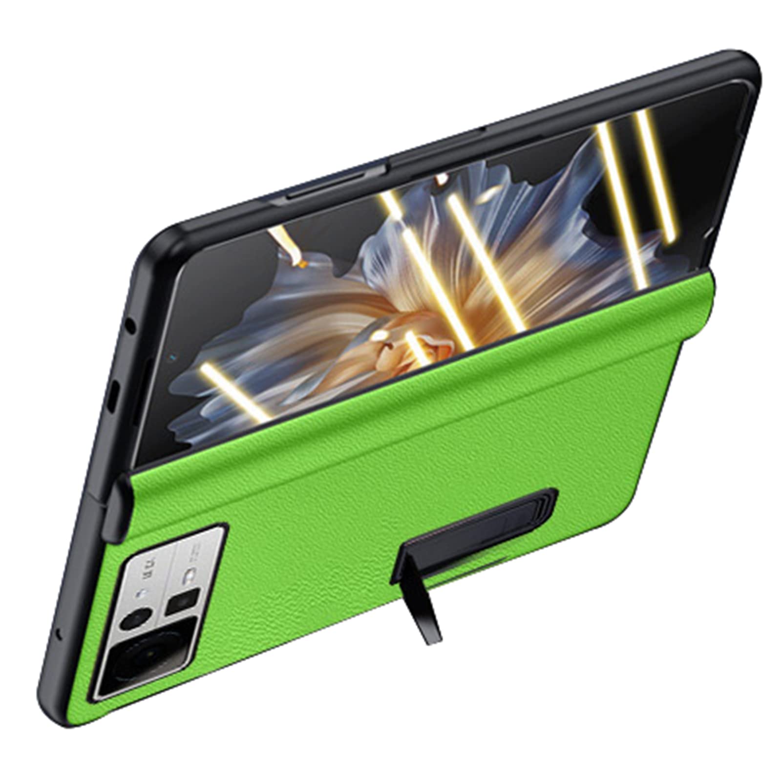 Etui z prawdziwej skóry do Xiaomi Mix Fold2, etui na telefon komórkowy z klapką i ochroną ekranu, ochrona zawiasów, skóra nappa Cowide, etui ochronne, styl biznesowy, niebieskie1