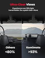 Vista 2 de Kemimoto Parabrisas trasero X3 compatible con Can Am Maverick X3 y Max 2017-2025 PC resistente, duro, ventana trasera completa, resistente a