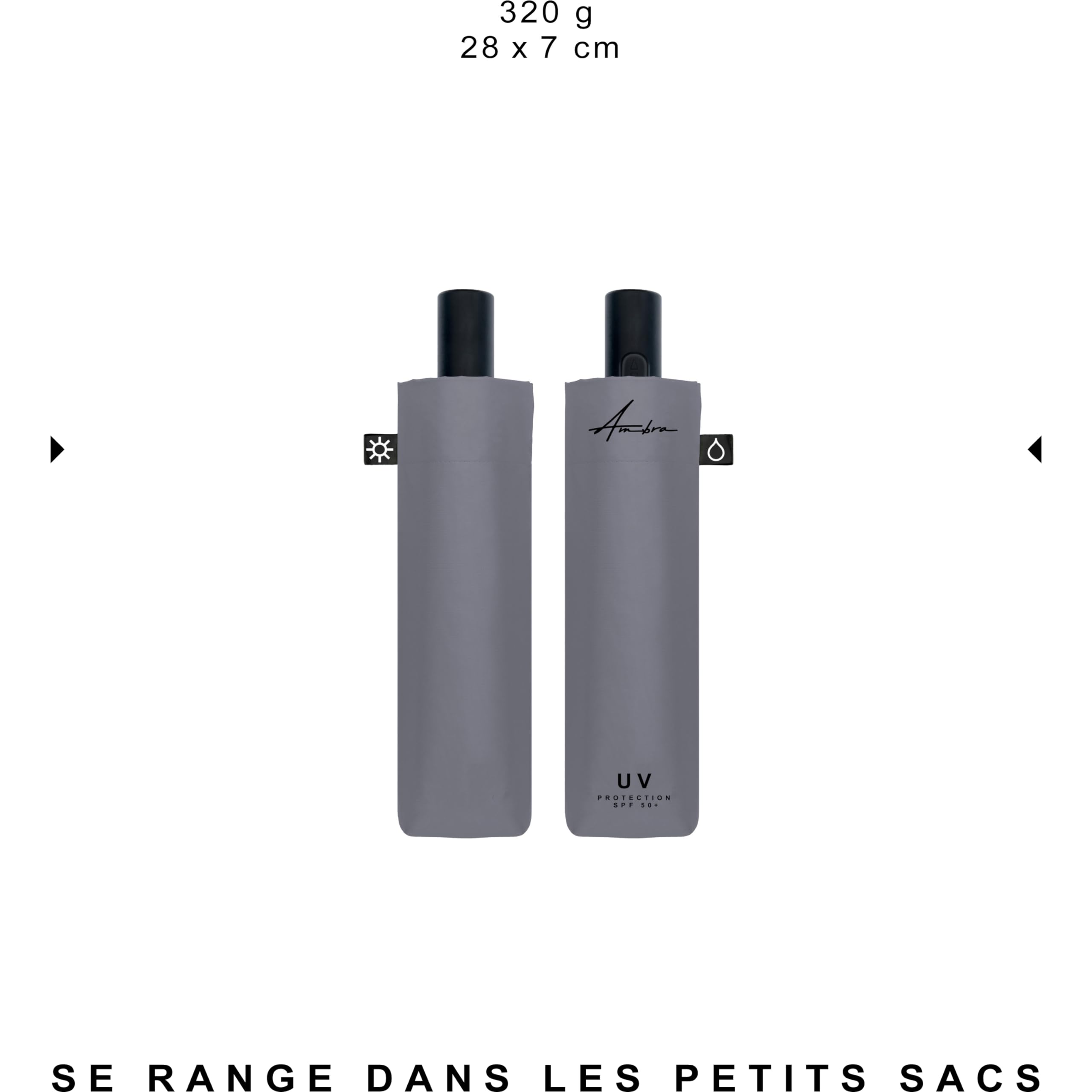 Parapluie pliant automatique solide anti UV femmes & hommes