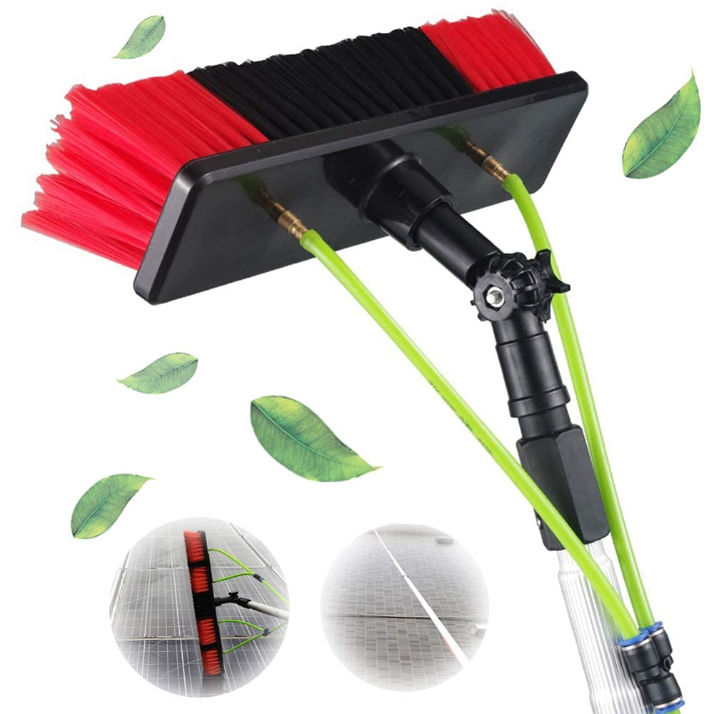 Aioneer Window Cleaning Pole, Window Cleaner Kit, Water/Hose Fed Pole, Window Cleaning Brush Equipment, Cleaning Photovoltaic And Solar Panels/50Cm/10M-55cm Brush -11M/36FT