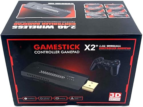 Miniatura 7 de X2 Plus 4K HD Retro Game Stick, consola de videojuegos para el hogar con 2 controladores inalámbricos, salida HDMI, más de 30000 juegos integrados