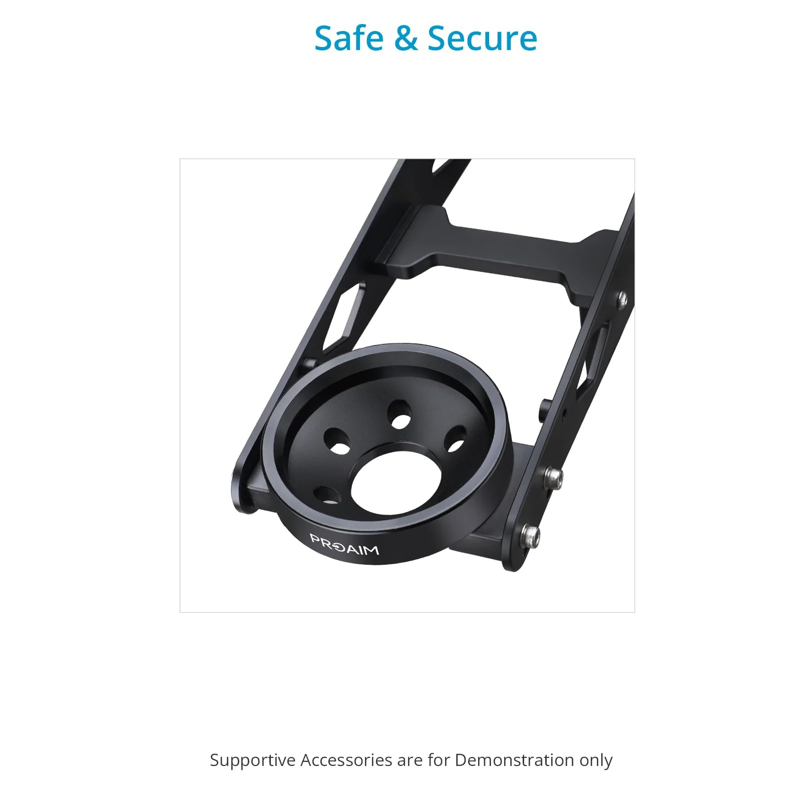 PROAIM Supporto per testa a ciotola da 100 mm per braccio/gru per telecamera a forbice Powermatic. Supporta testa video a mezza sfera da 100 mm (AP-100-SCSR)