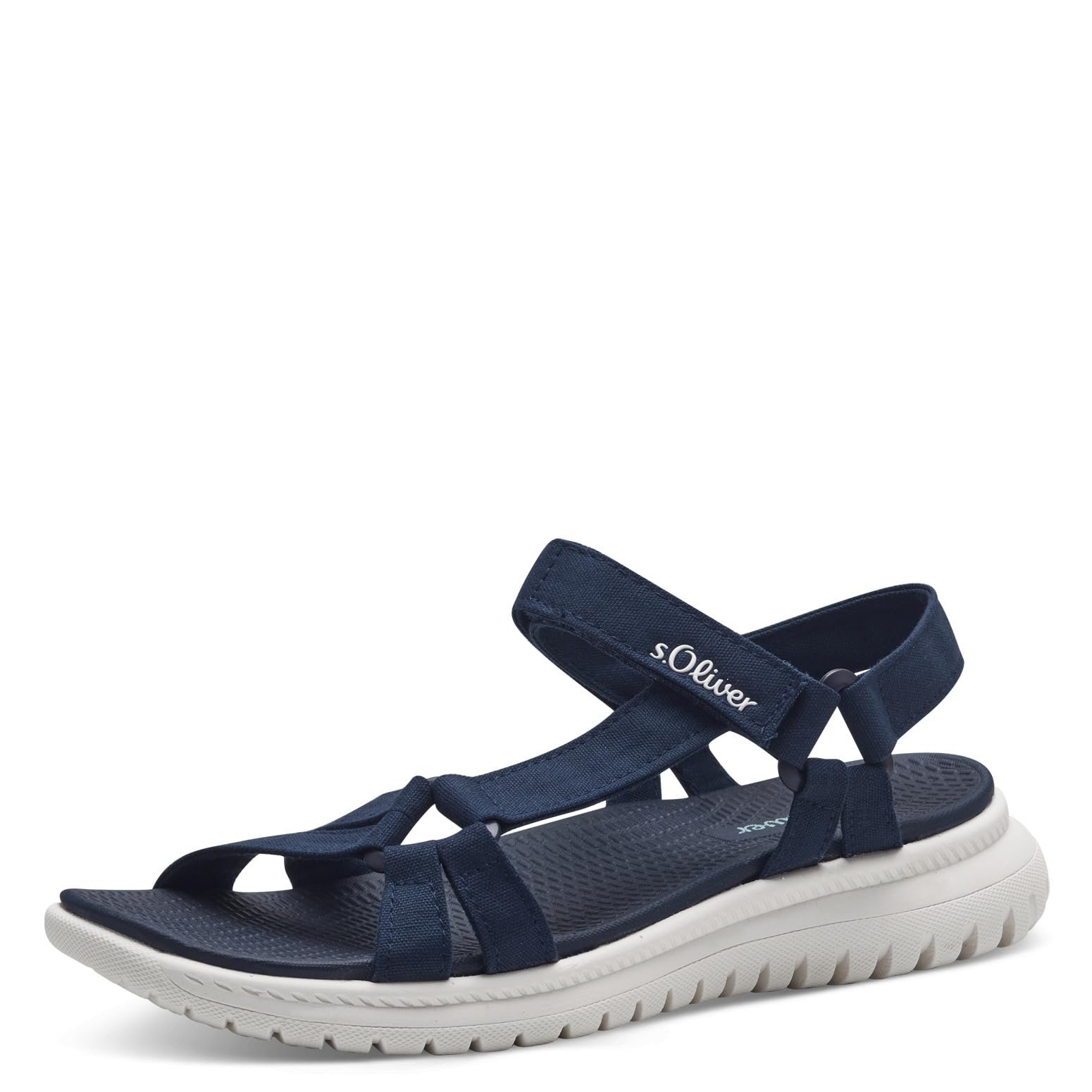s.Oliver Women's Flat Sandals with Thick Sole Comfortable, navy, 6 UK
