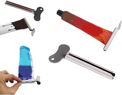 Miniatura 5 de Exprimidores de tubo de pasta de dientes de acero inoxidable 2pcs para uso en baño