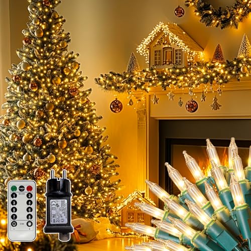 Soagrc LED Lichterkette Außen 500 LED 25m Warmweiß, Wasserdicht IP44...