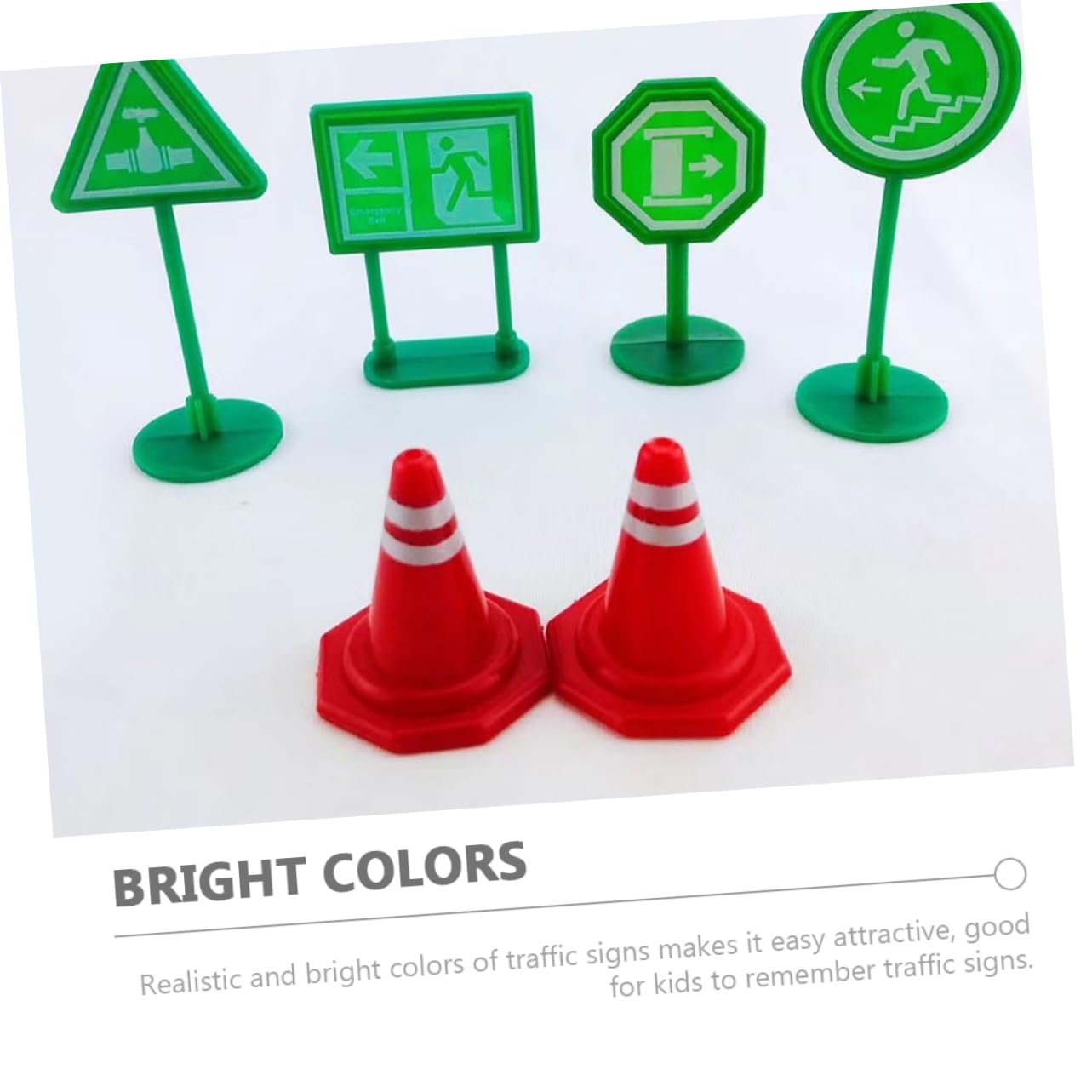 POPETPOP 2sets Interactive Foam Traffic Cones for Boys and Girls Cones Set Roadblocks Signs Toy Miniature Traffic Barrier Educational 50pcs*2