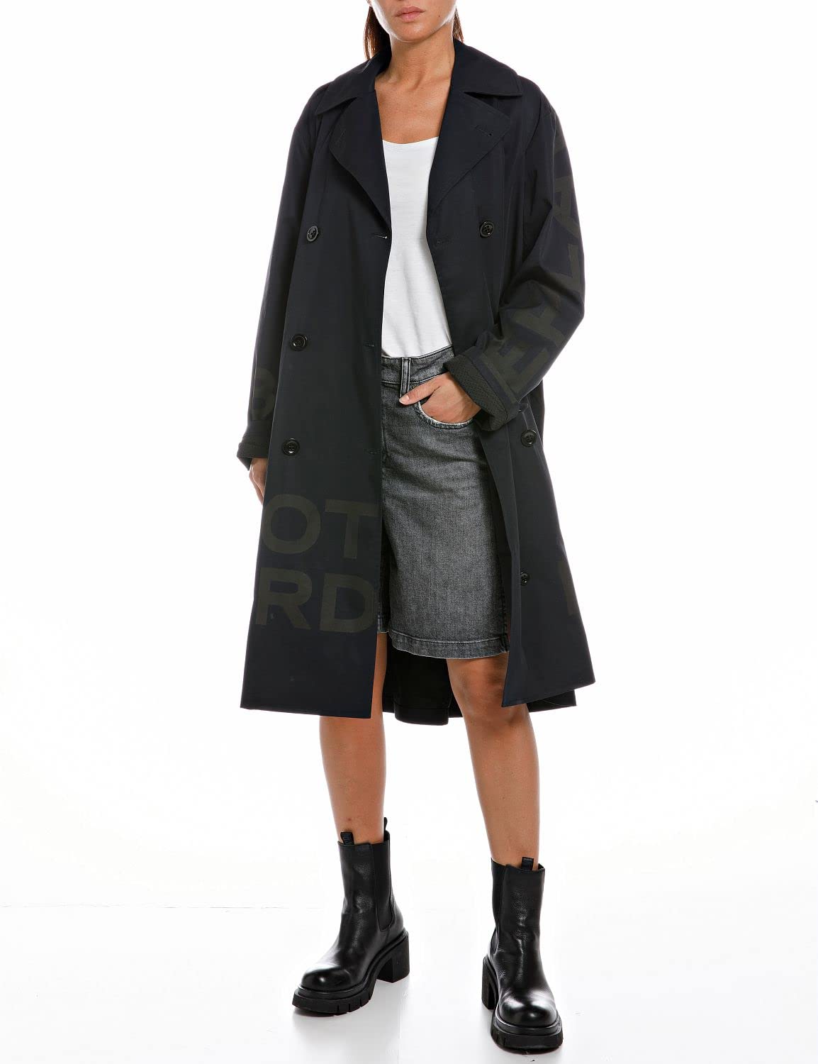 Replay W7772 Gabardina Mujer