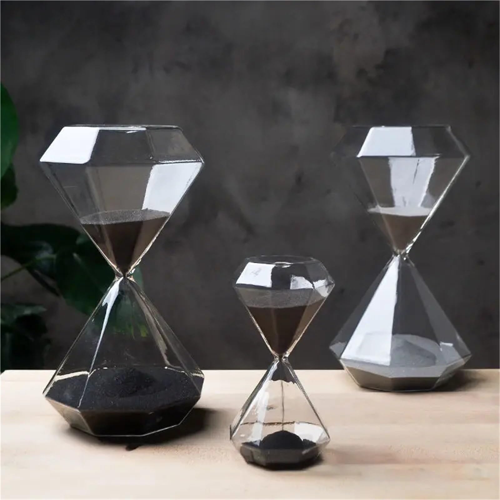 Temporizador de Reloj Arena 30 Minutos, diseño Moderno, decoración Oficina, Adornos, cumpleaños, Temporizador para Escuela(Black)