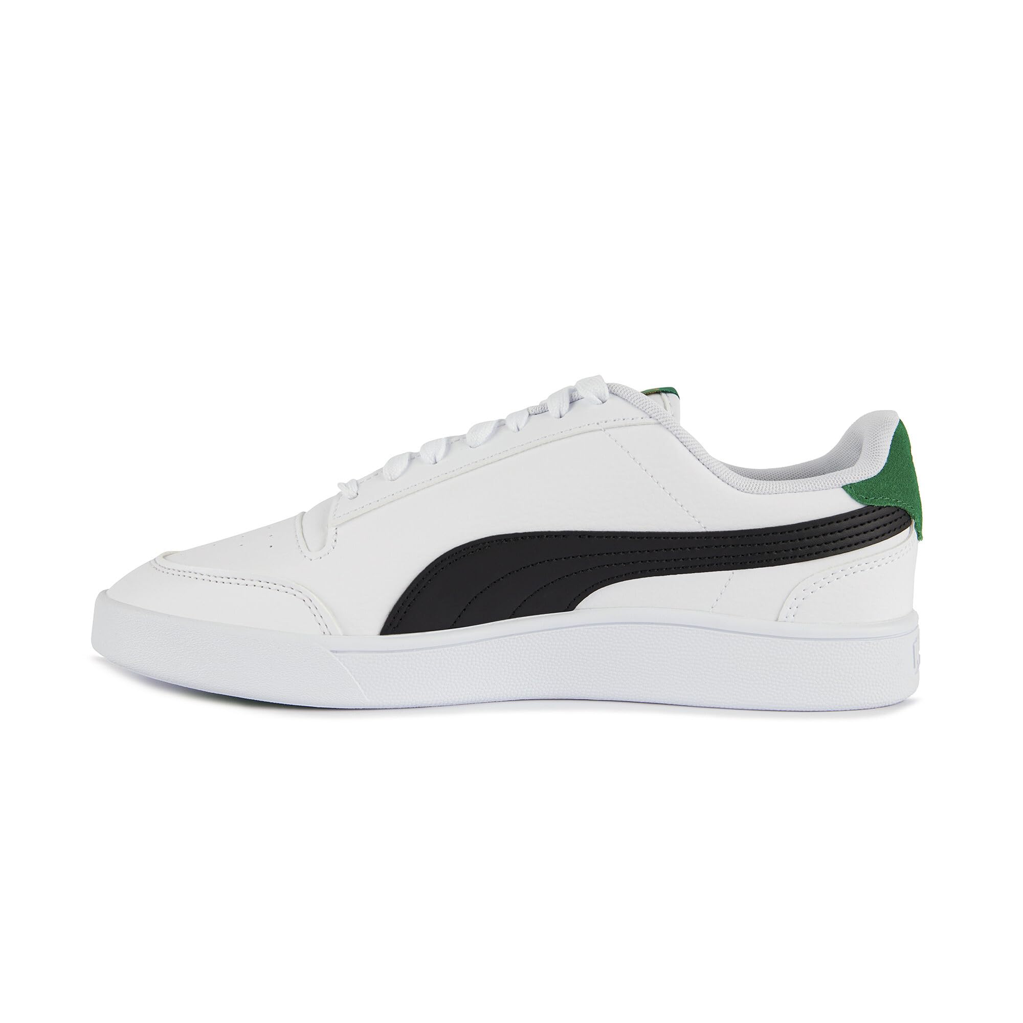 PUMA Unisex ShuffleSneaker, Puma Weiß PUMA Schwarz PUMA Teamgold Amazongrün, 42 EU