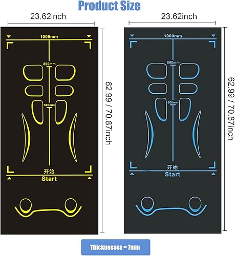 Miniatura 8 de Alfombrilla de entrenamiento antideslizante para rueda de abdominales, alfombrilla de ejercicio con bolsa de almacenamiento, equipo de ejercicio
