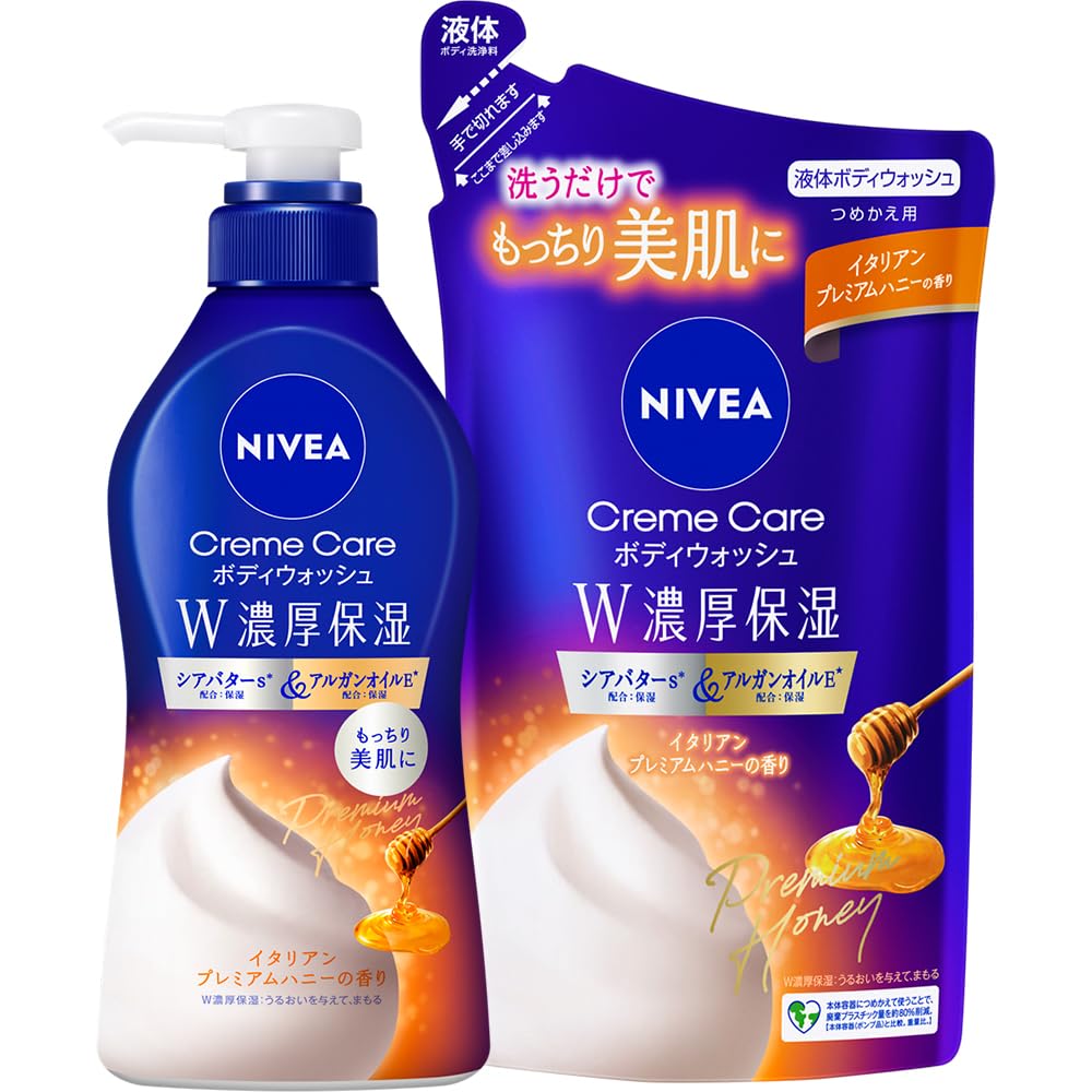 Amazon | ニベア クリームケア ボディウォッシュ W濃厚保湿