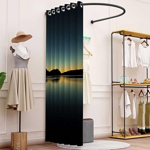 Miniatura 10 de Paneles de cortina de ventana con diseño de conchas marinas de playa, cortinas de cocina, 1 panel, 40 pulgadas de ancho x 47 pulgadas de alto