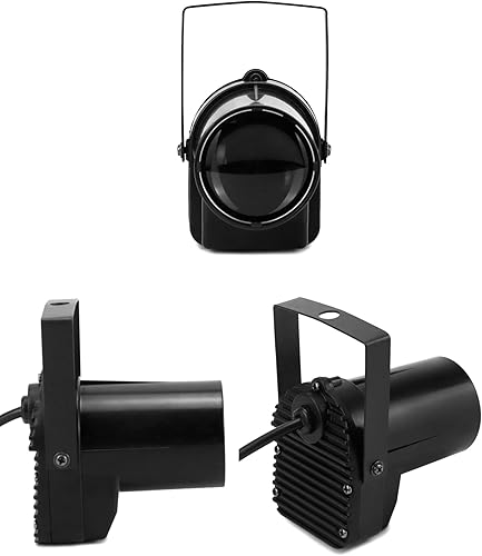 Miniatura 4 de QWORK Luz de haz LED blanco, paquete de 2 focos de haz LED de 3 W con lente, iluminación de bola de espejo DJ