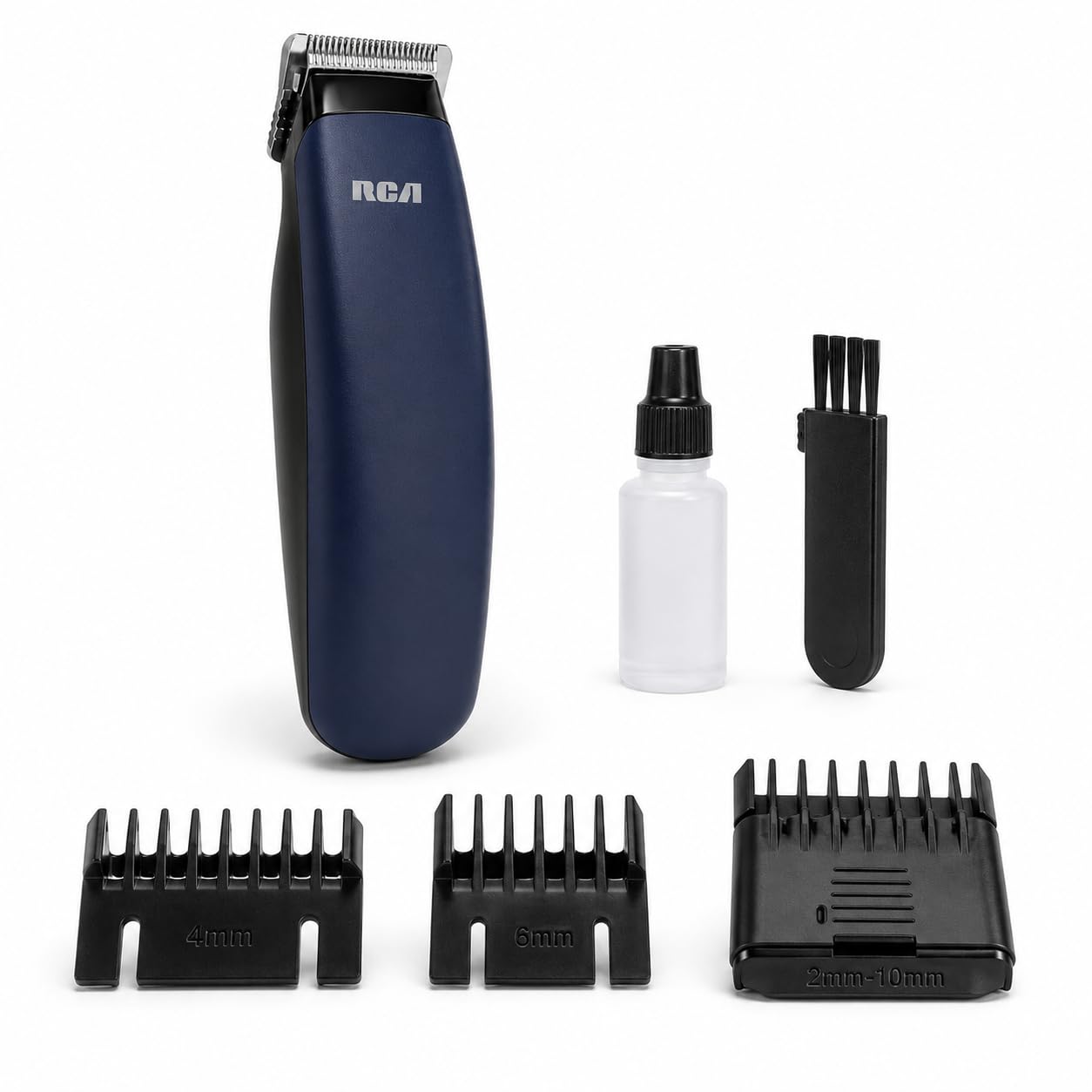 RCA Touch-Up Trimmer for Men, Cordless Travel Size Facial Hair Trimmer with Stainless Steel Blades, Lightweight Portable Beard Detailer for Mustache, Sideburns & Neckline