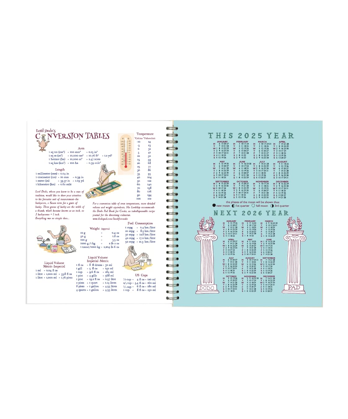 Dodo Pad Original Desk Diary 2025 - Week to View, Calendar Year Diary: A Diary-Organiser-Planner Book with space for up to 5 people/appointments/activities. UK made, sustainable, plastic free