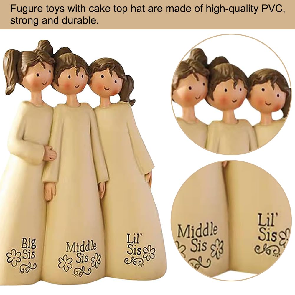 Angel Figurine Ornament,12cm Angel Figure of Friendship Forever,Sisters and Best Friends Figurinese,Three Angel- Sisters Figurine,Home Decorative Gift to Show Friendship - Image 3