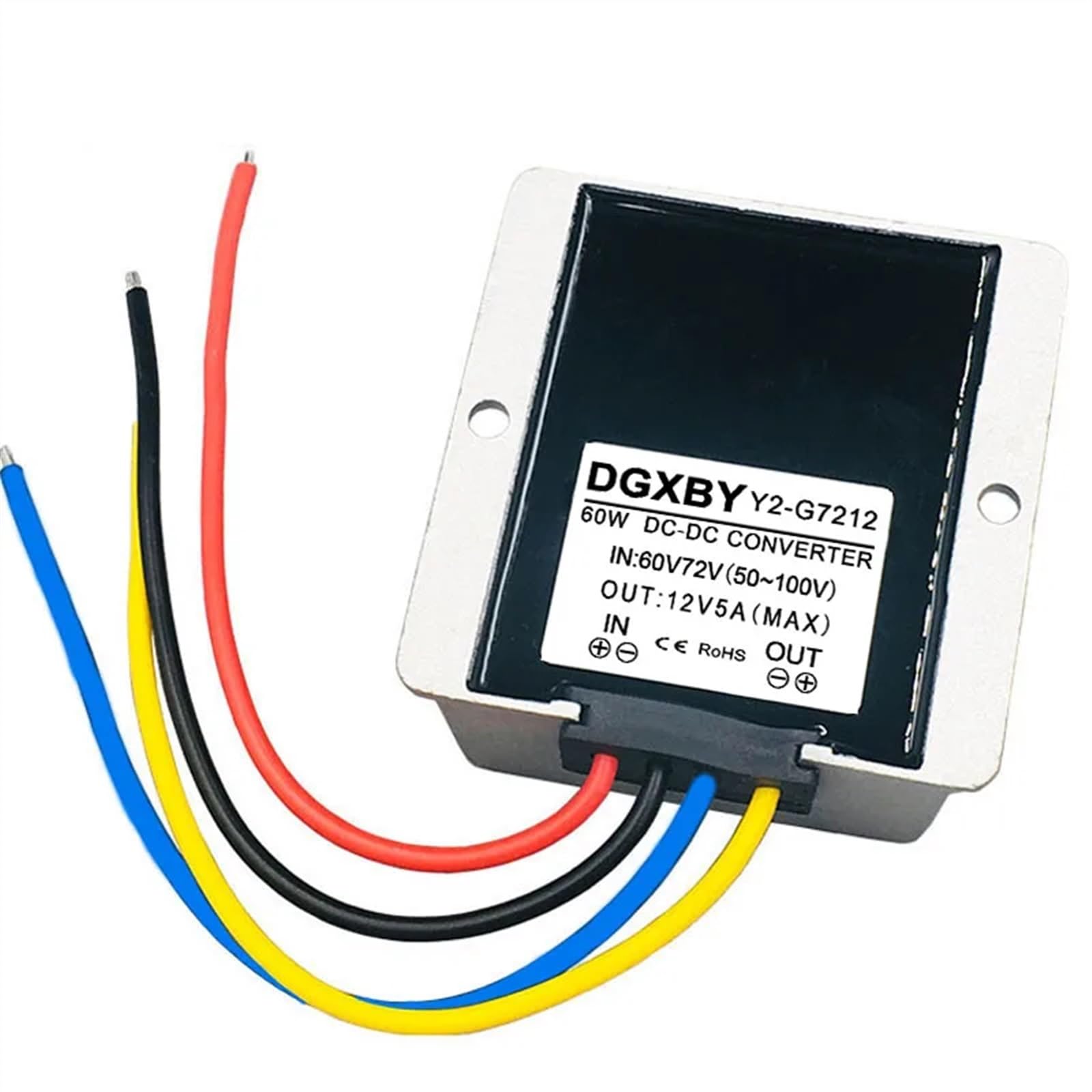 Fuente de alimentación aislada 60V72V80V a 12V 5A 6A 8A 10A 15A 20A Reductor 50V ~ 100V a 12V módulo de alimentación del vehículo convertidor DC(60V72V80V TO 12V 5A)
