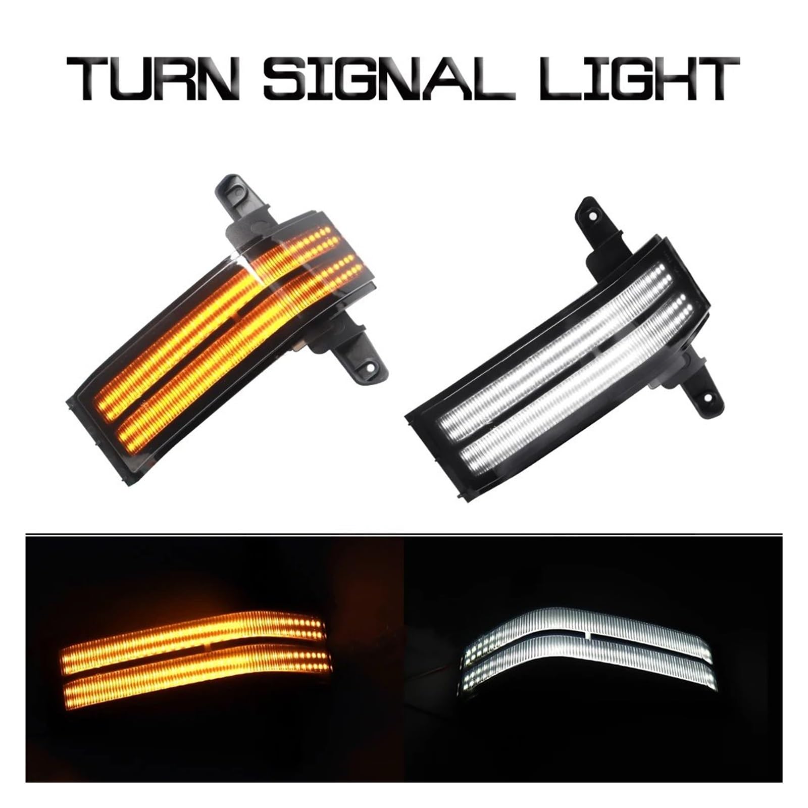 Clignotant Latéraux pour Chevy pour Silverado 1500 2500HD 3500HD Switchback Feu De Gabarit Latéral À LED Ambre Feux De Clignotant À Double Rangée Clignotant De Voiture