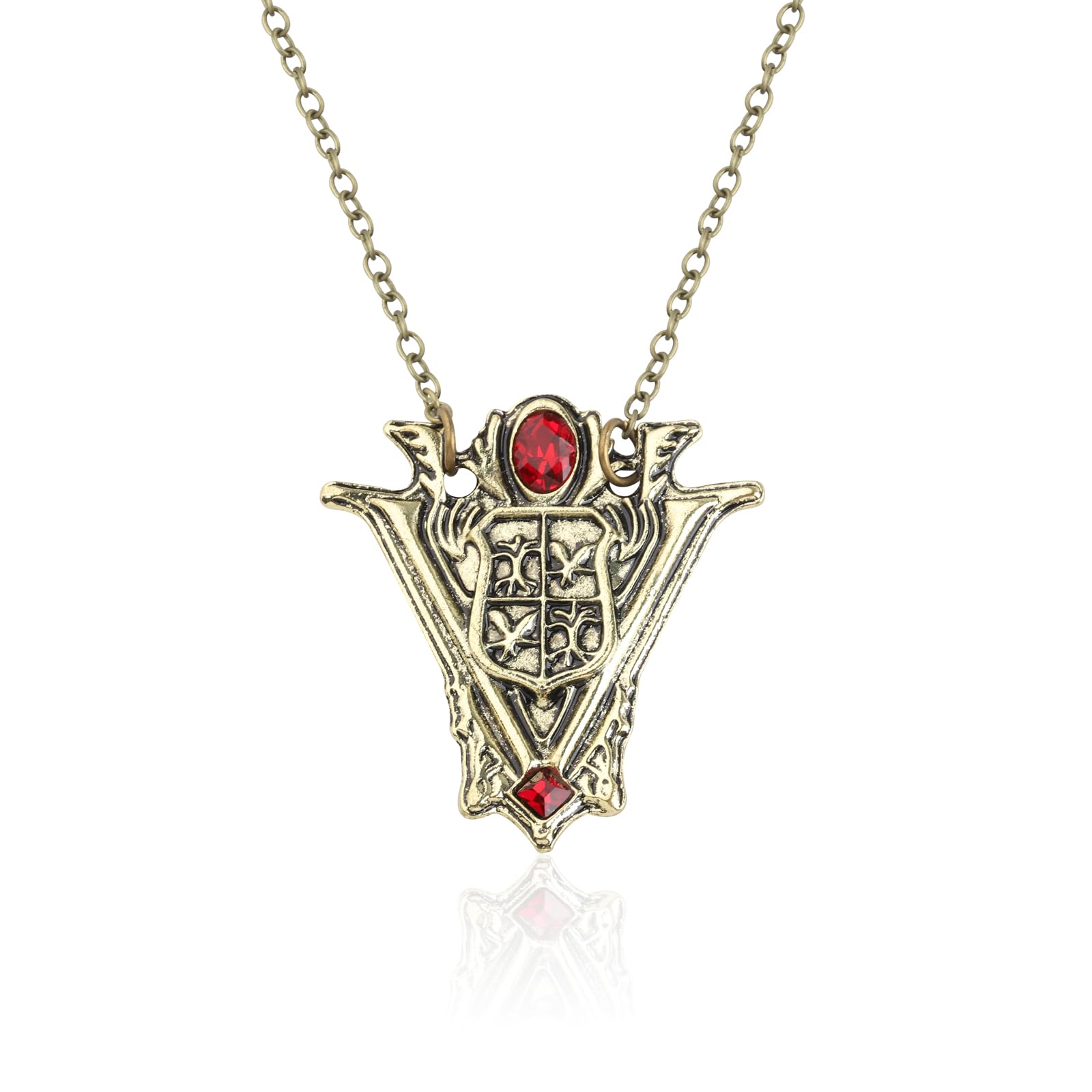 BEKECH Movie Inspired Gifts Eclipse Necklace New Moon Volturi Crest Pendant Jewelry Necklace for Man Women Movie Fans